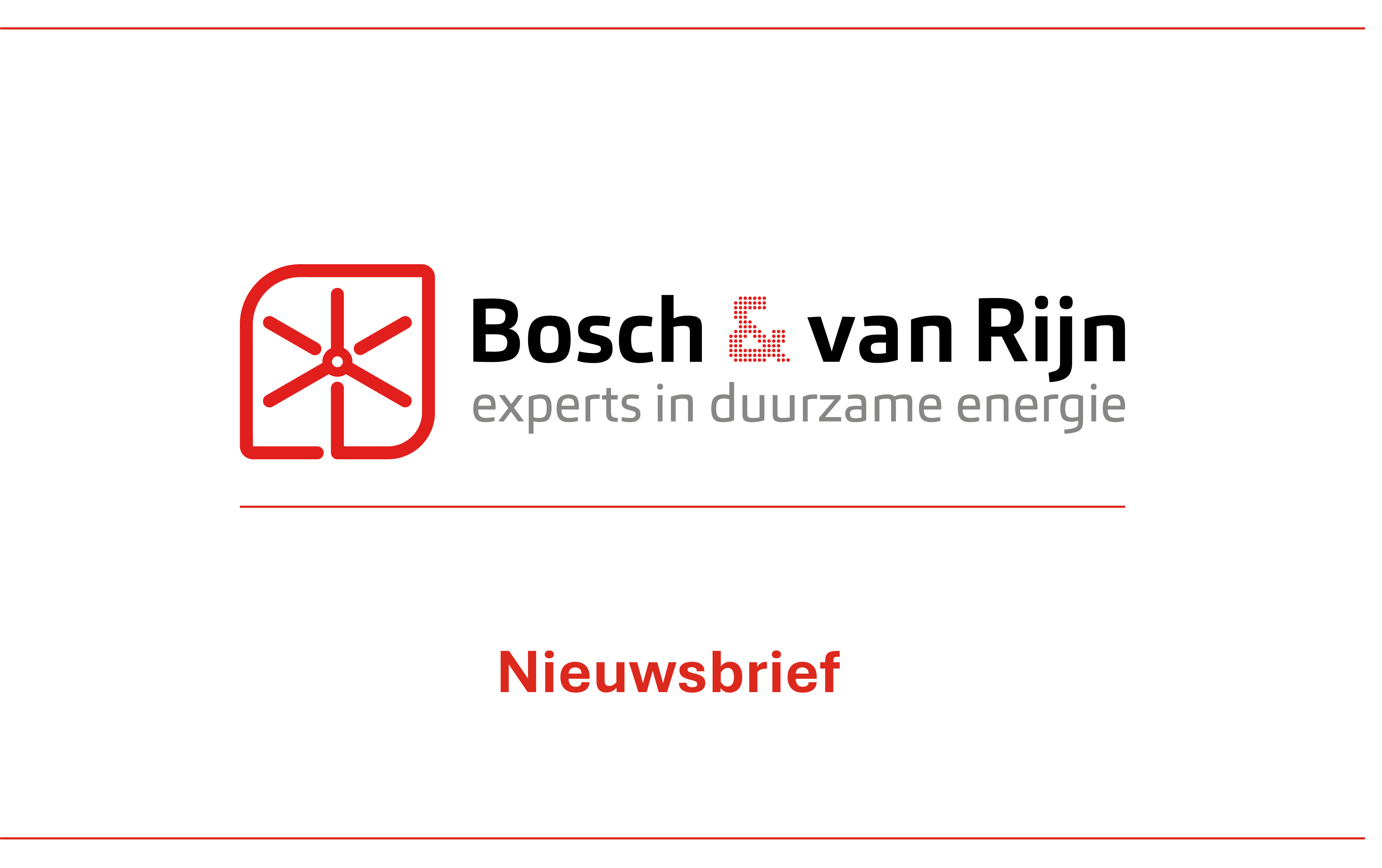 Logo bosch en van rijn met onderschrift nieuwsbrief september 2025